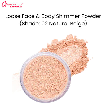Glamorous Face Loose Face & Body Shimmer Powder (Shade: 02 Natural Beige)