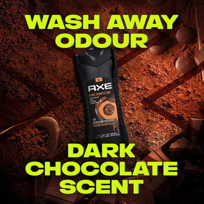 Axe Dark Temptation 12h Long Lasting Fragrance 3 In 1 Body Wash 400ml