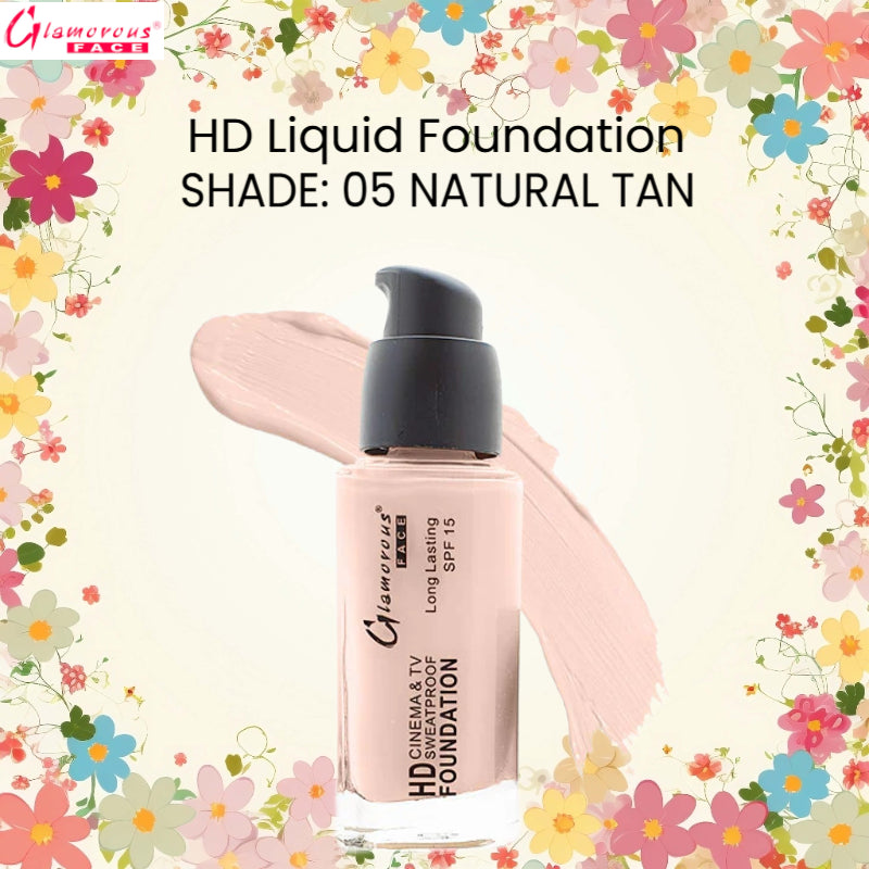 Glamorous Face HD Liquid Foundation (05 Natural Tan)
