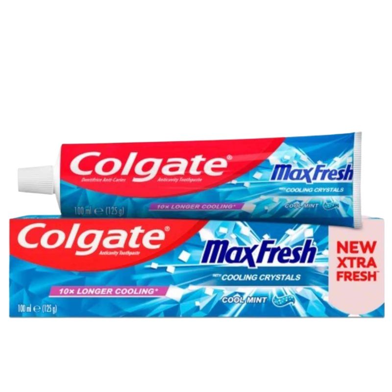 Colgate MaxFresh Toothpaste with Cooling Crystals Cool Mint 100ml New Extra Fresh Formula