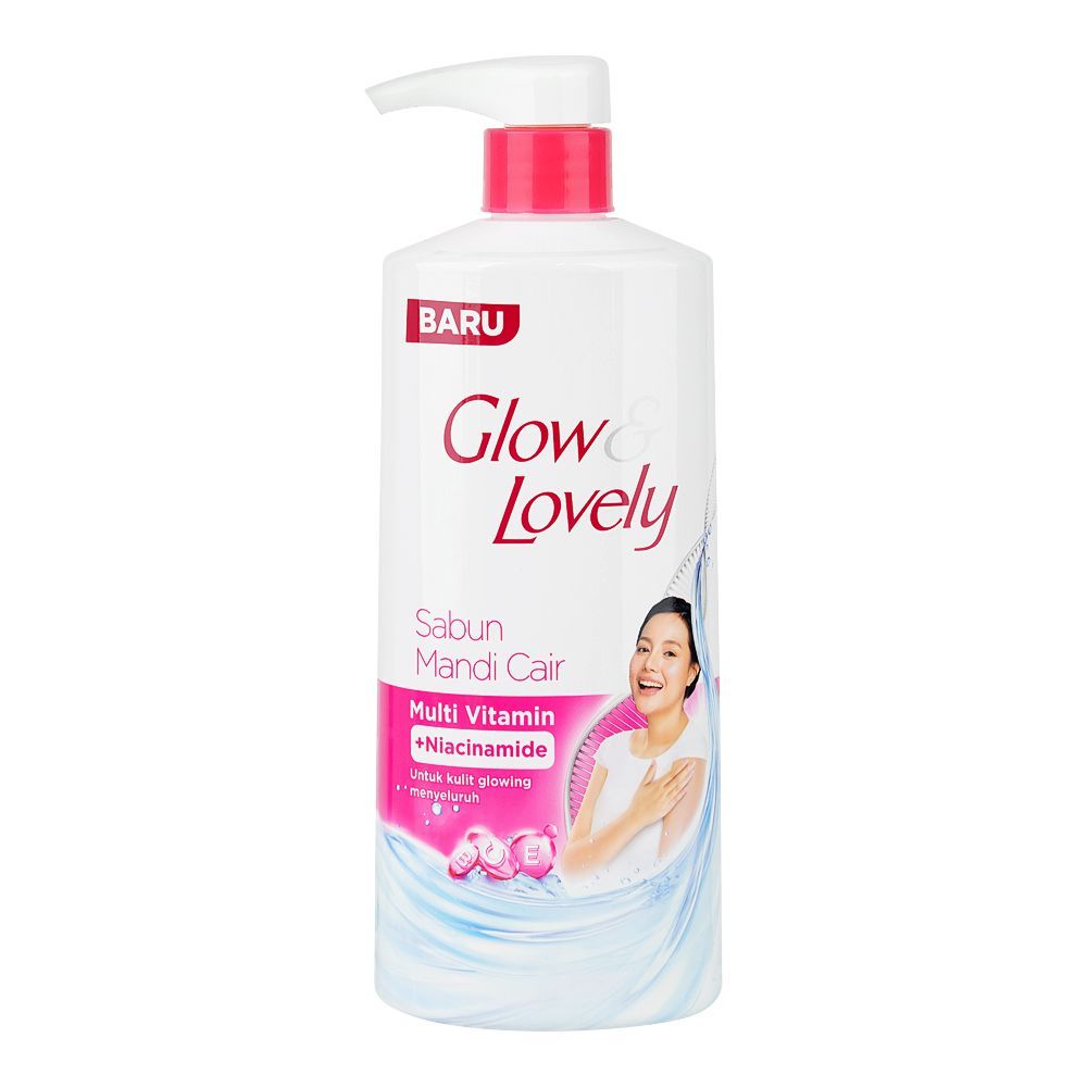Glow & Lovely Multivitamin + Niacinamide Body Wash 550ml – Brightening & Nourishing Shower Gel for Glowing, Even Skin
