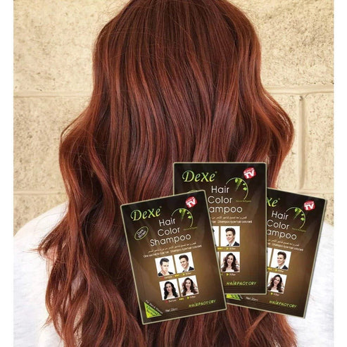Dexe Dark Brown Color Shampoo 25 ml x 10 Pack Hair Coloring & Nourishing Care