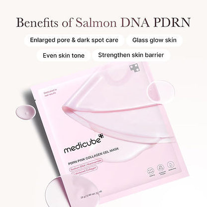 Medicube PDRN Pink Collagen Gel Mask 28g x 4ea (4 Sheets)