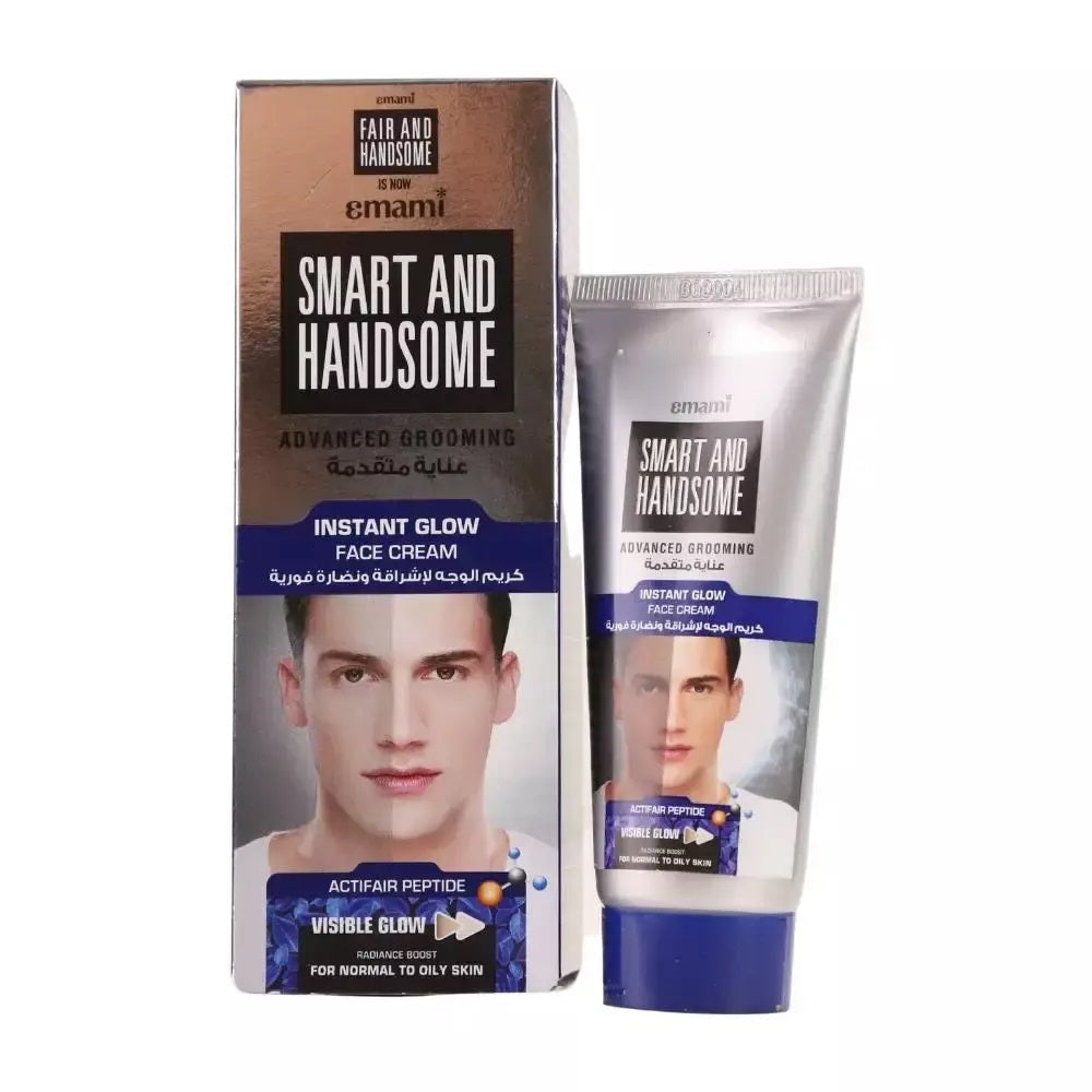 Emami Smart and Handsome Instant Glow Face Wash 50g for Men – Deep Cleansing Oil Control Brightening Face Wash for Fresh & Cl