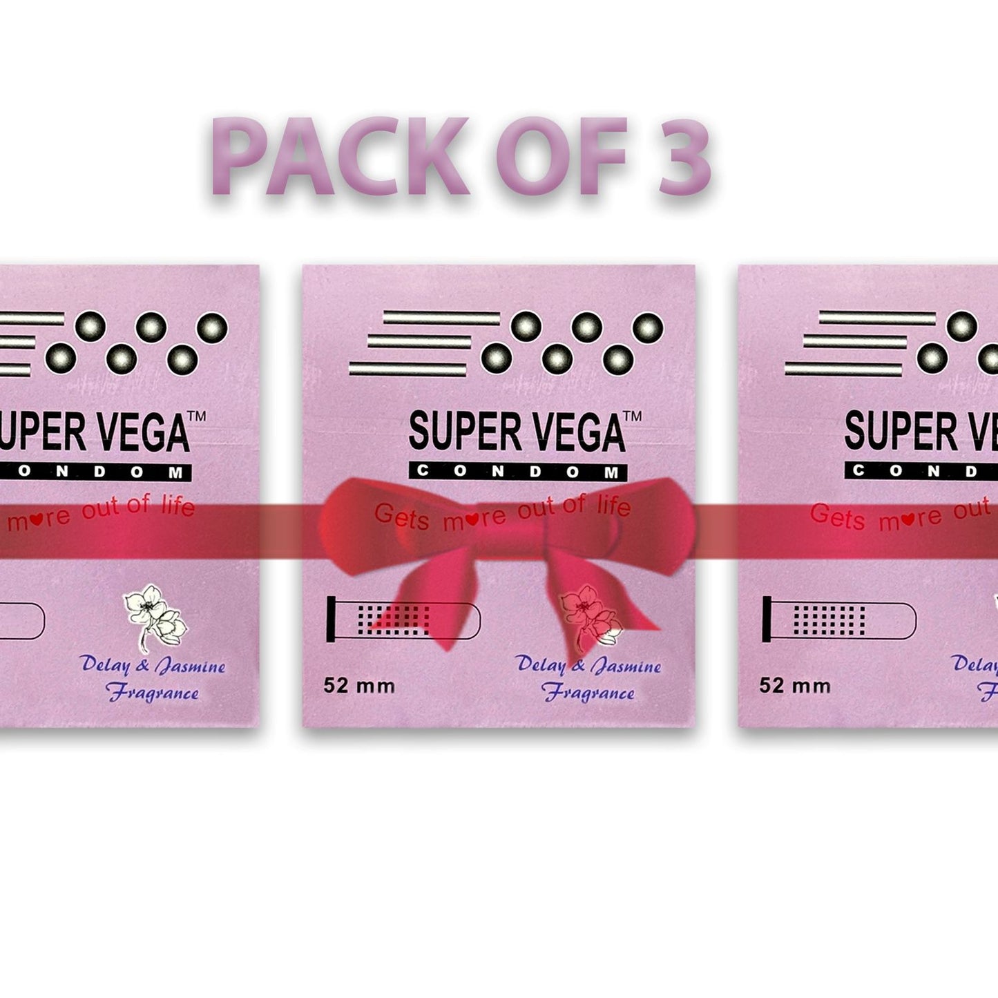 INNO SuperVega Jasmine Condoms Pack of 9 Condoms Delay & Jasmine Fragnance