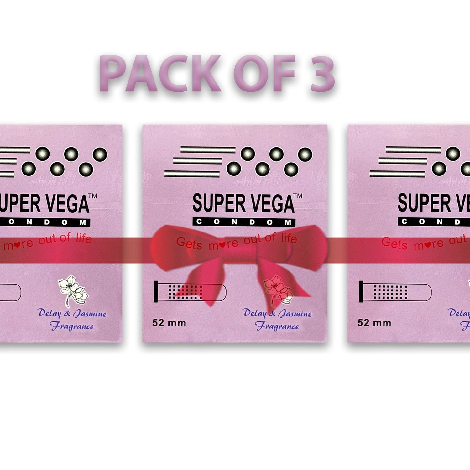 INNO SuperVega Jasmine Condoms Pack of 9 Condoms Delay & Jasmine Fragnance