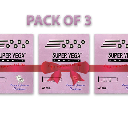 INNO SuperVega Jasmine Condoms Pack of 9 Condoms Delay & Jasmine Fragnance