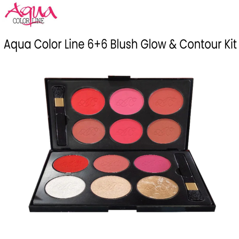 Aqua Color Line 6+6 Blush Glow & Contour Kit