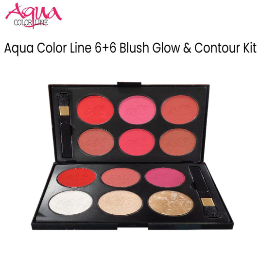 Aqua Color Line 6+6 Blush Glow & Contour Kit