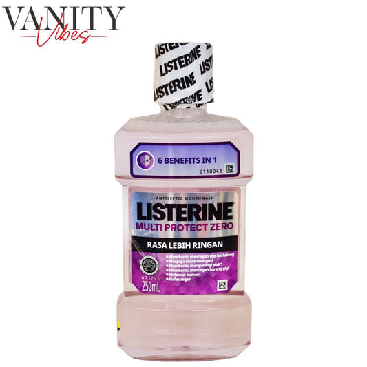 Listerine Multi Protect Zero Mouthwash 250ml Alcohol Free Oral Care for Fresh Breath & Healthy Gums
