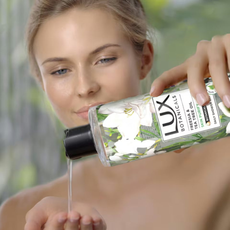 Lux Botanicals Freesia & Tea Tree Oil Daily Shower Gel 500ml Purifying Cleanse & Fresh Skin