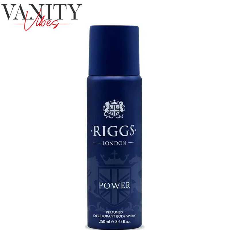 Riggs London Power Perfumed Deodorant Body Spray 250ml Long-Lasting Bold & Energetic Fragrance
