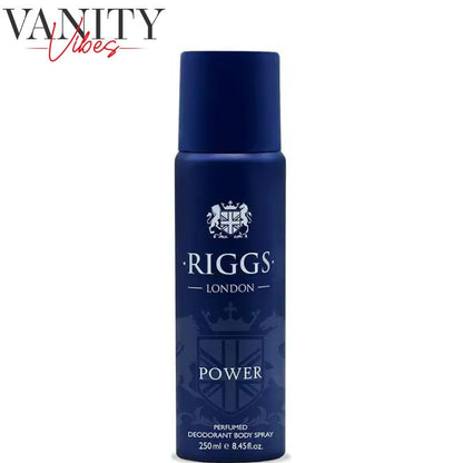 Riggs London Power Perfumed Deodorant Body Spray 250ml Long-Lasting Bold & Energetic Fragrance