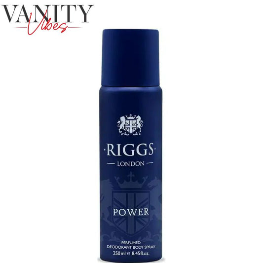Riggs London Power Perfumed Deodorant Body Spray 250ml Long-Lasting Bold & Energetic Fragrance
