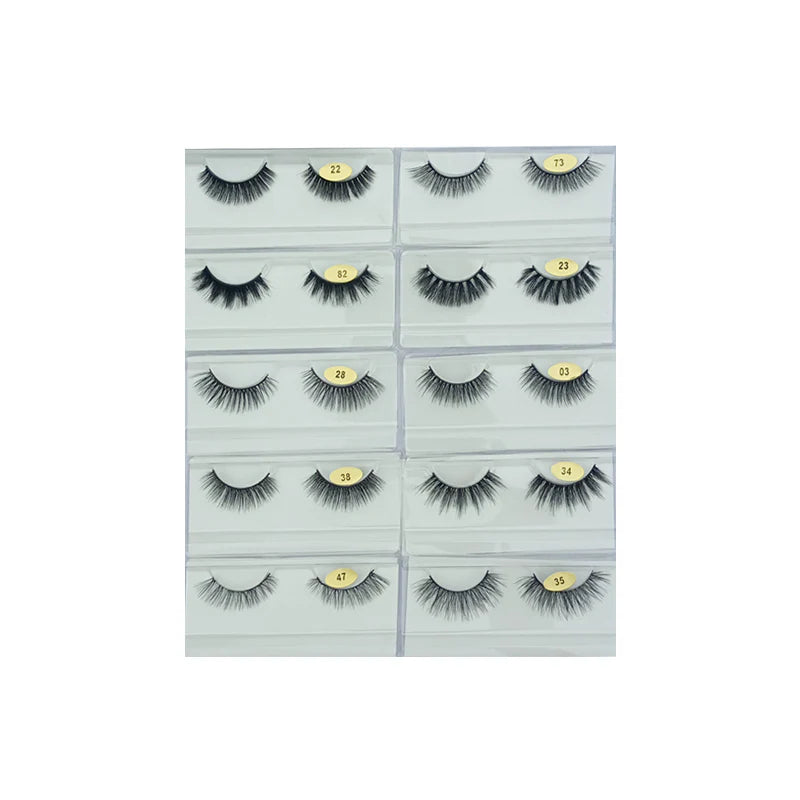 Glamorous Face 4D Mink Hair Eyelashes 10 Pieces (GF 8063)