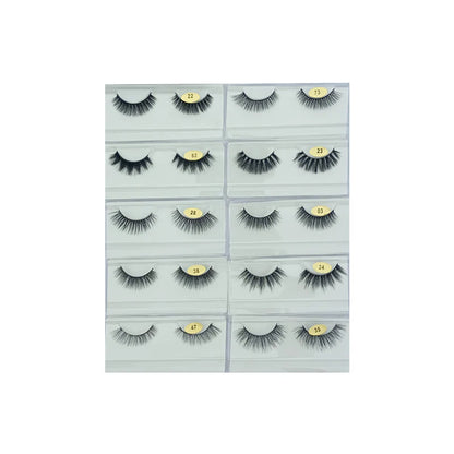 Glamorous Face 4D Mink Hair Eyelashes 10 Pieces (GF 8063)