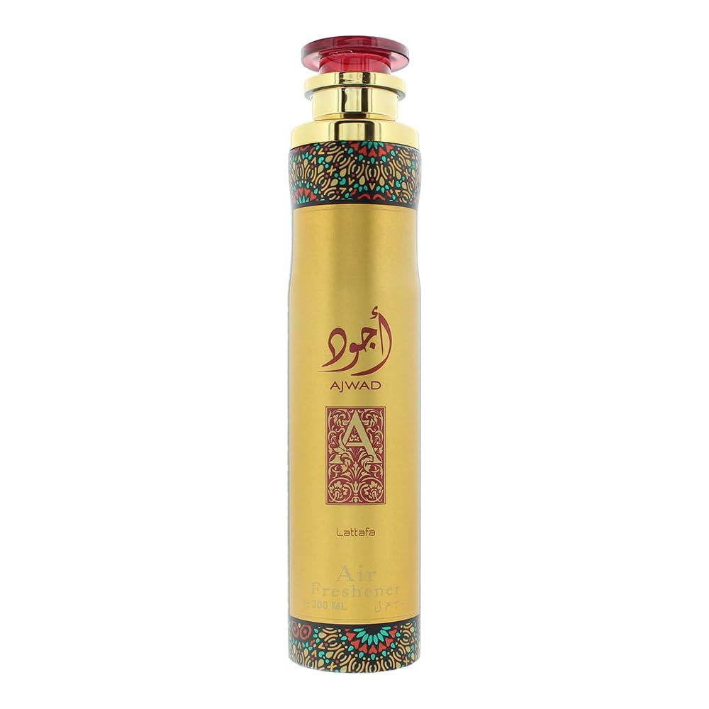 Ajwad Deodorant Spray 200ml + Ajwad Air Freshener by Lattafa 300ml (Pack of 2)