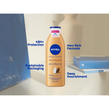 Nivea Nourishing Cocoa Body Lotion 400ml 48H+ Moisture for Dry Skin