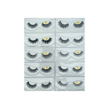 Glamorous Face 12D Mink Hair Eyelashes 10 Pieces (GF 8068)