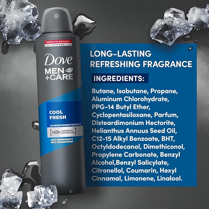 Dove Men+Care Cool Fresh Anti-Perspirant Deodorant Spray for Men 250ml