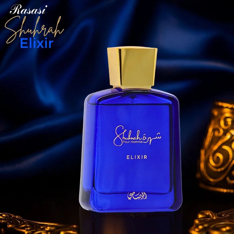 Rasasi Shuhrah Elixir Pour Homme Eau de Parfum for Men 90ml Long-Lasting Sophisticated Masculine Fragrance