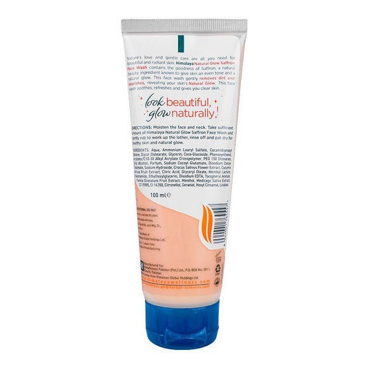 Himalaya Since 1930 Natural Glow Saffron Face Wash 100ml - Brightening Herbal Cleanser for Radiant, Clear & Smooth Skin