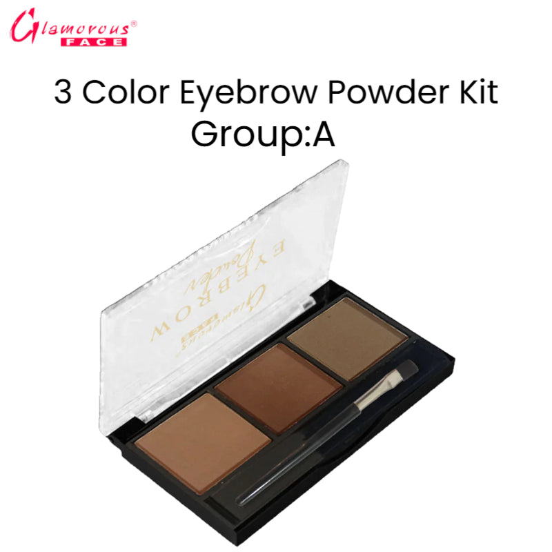 Glamorous Face 3 Color Eyebrow Powder Kit (Group:A)