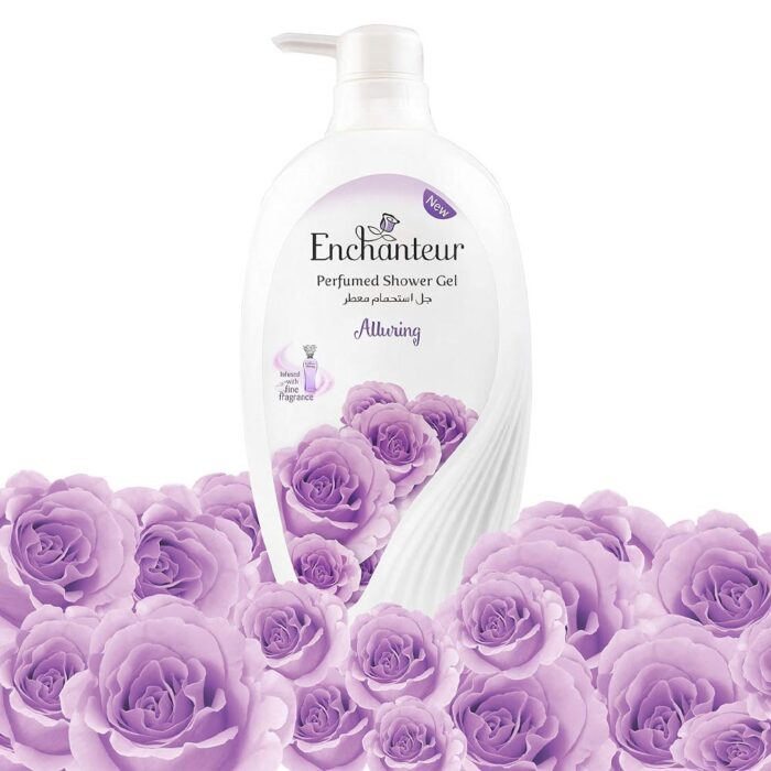 Enchanteur Alluring Perfumed Shower Gel 550ml - Deep Cleansing Moisturizing Body Wash with Long Lasting Floral Fragrance for 