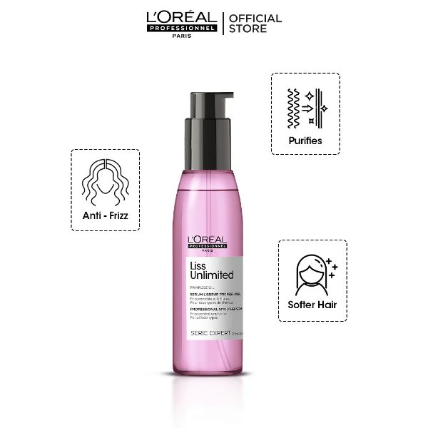 Loreal Professionnel Serie Expert Liss Unlimited Shine Perfecting Blow Dry Hair Oil 125ml