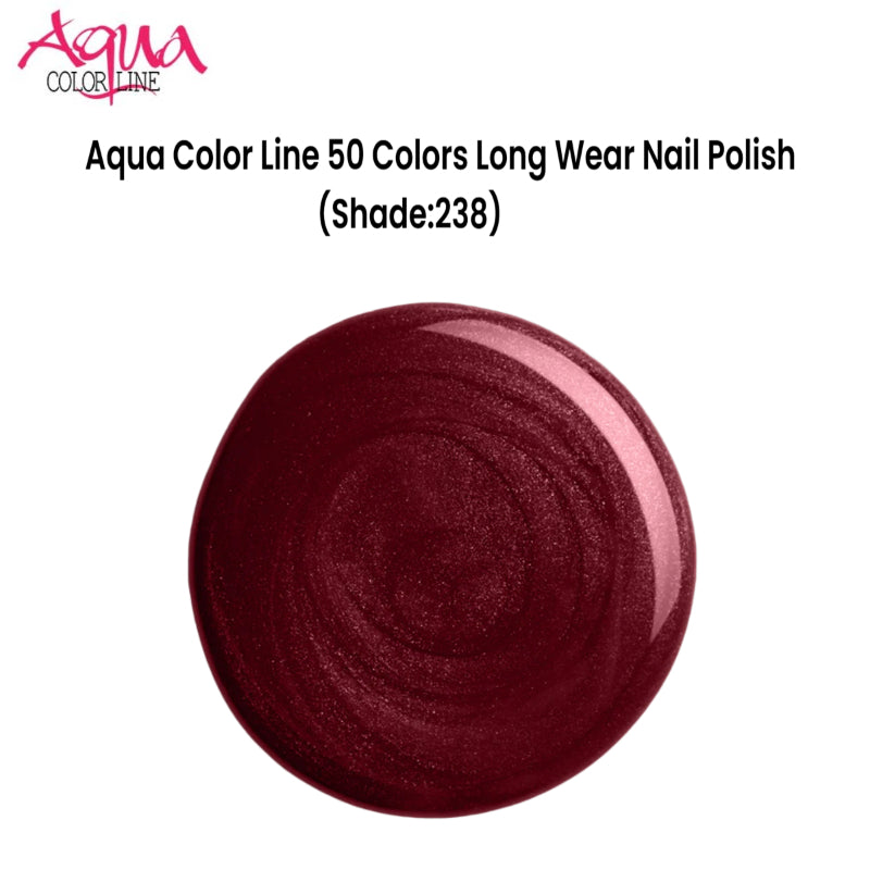 Aqua Color Line 50 Colors Long Wear Nail Polish (Shade:238)