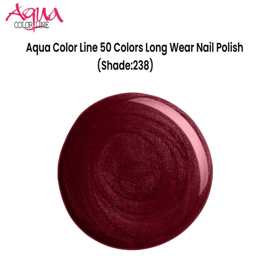 Aqua Color Line 50 Colors Long Wear Nail Polish (Shade:238)