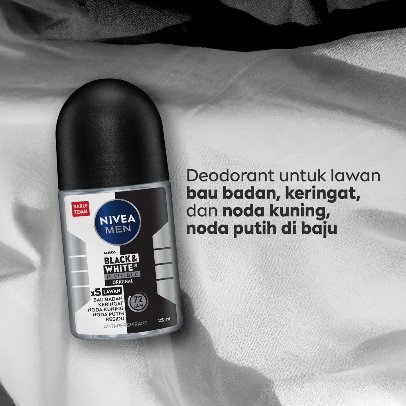 Nivea Men Black & White Original Deodorant Roll on 50ml