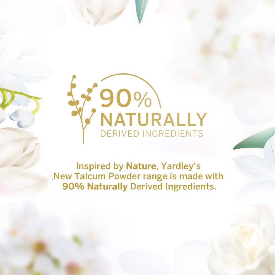 Yardley London Imperial Jasmine Perfumed Talcum Powder 125g - Luxury Floral Jasmine Fragrance Talc for Long Lasting Freshness