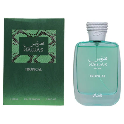 Hawas Tropical Eau De Parfum by Rasasi 100ml for Men Long-Lasting Fresh & Masculine Fragrance