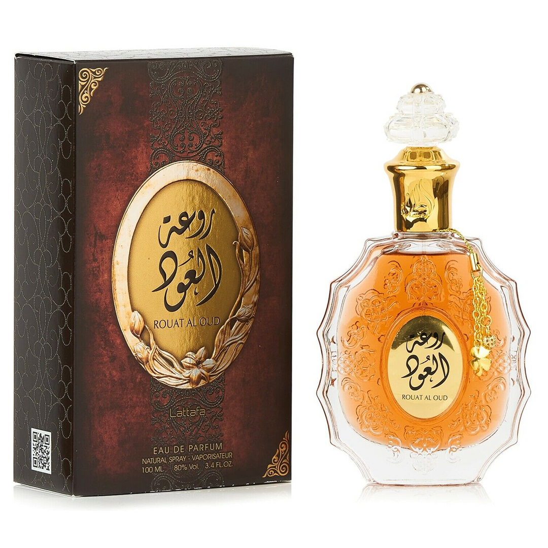 Lattafa Rouat Al Oud Eau de Parfum 100ml - Long Lasting Rich Oud Unisex Fragrance for Men & Women