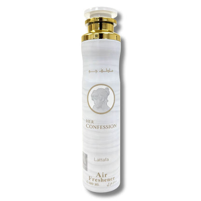 Lattafa Her Confession Air Freshener 300ml - Long Lasting Luxury Sweet Floral Fragrance Room Spray for Home & Office