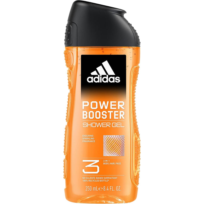 Adidas Power Booster 3-in-1 Body, Hair & Face Wash Shower Gel 250ml