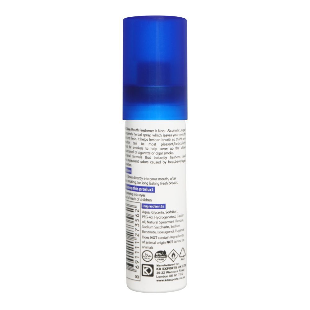 Safe & Clean Anti-Bacterial Spearmint Mouth Spray 18ml Long-Lasting Fresh Breath