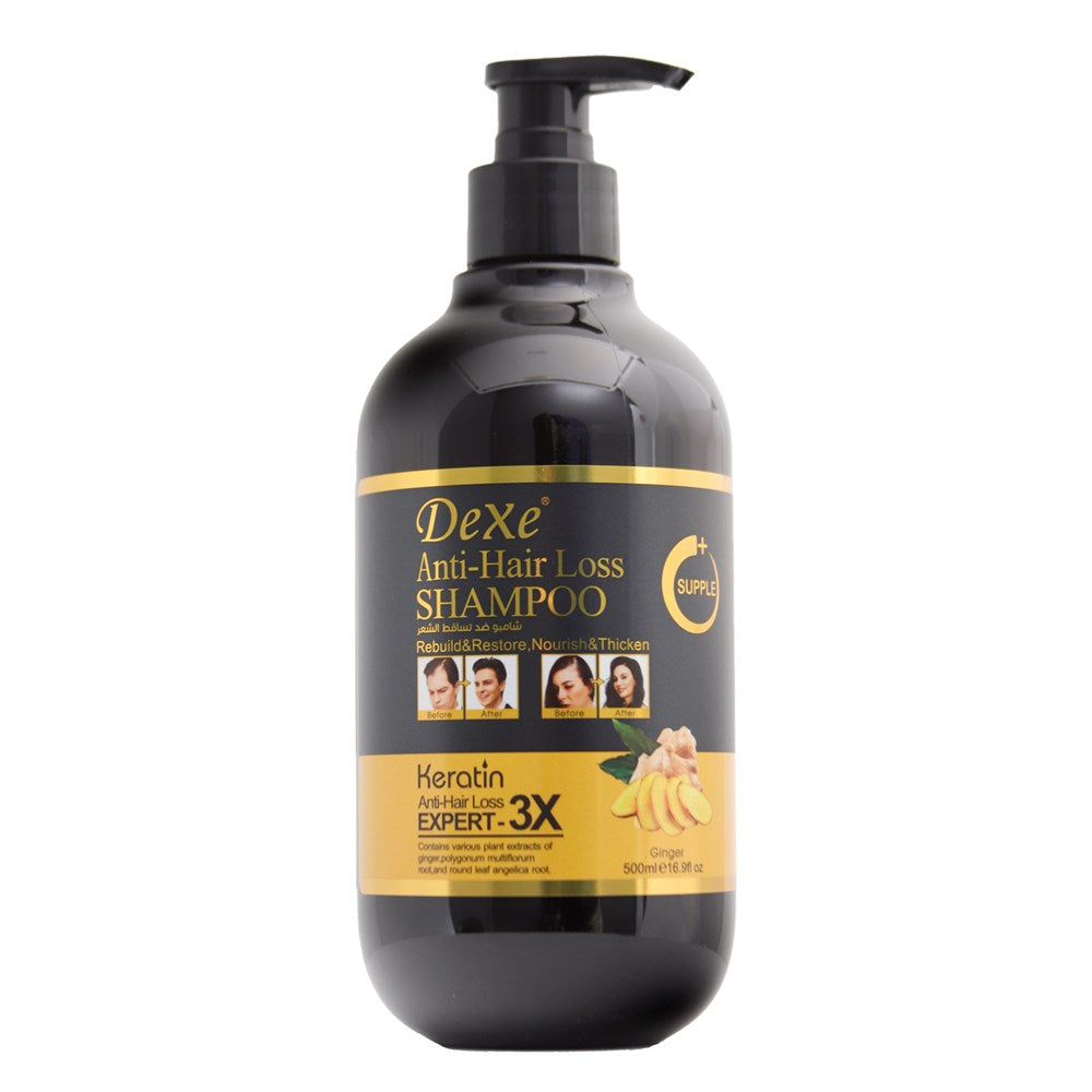 Dexe Anti-Hair Loss Shampoo with Ginger Extract 500 ml Hair Fall Control, Strengthening & Scalp Care