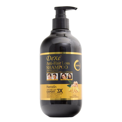 Dexe Anti-Hair Loss Shampoo with Ginger Extract 500 ml Hair Fall Control, Strengthening & Scalp Care