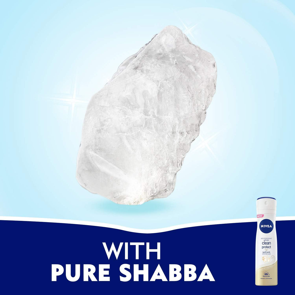 Nivea Clean Protect with Pure Alum 48H Protection Anti-Perspirant Spray 150ml