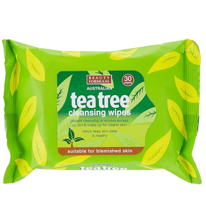 Beauty Formulas Tea Tree Cleansing Wipes 30's
