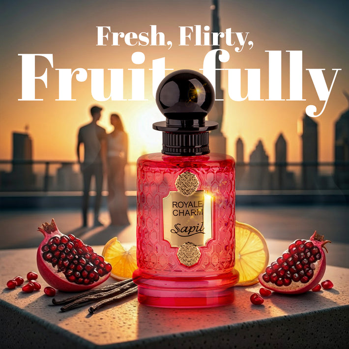 Sapil Royale Charm Eau de Parfum for Men & Women 100ml - Long Lasting Luxury Floral Woody Fragrance Perfume with Elegant Unis