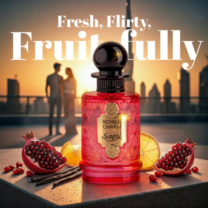 Sapil Royale Charm Eau de Parfum for Men & Women 100ml - Long Lasting Luxury Floral Woody Fragrance Perfume with Elegant Unis