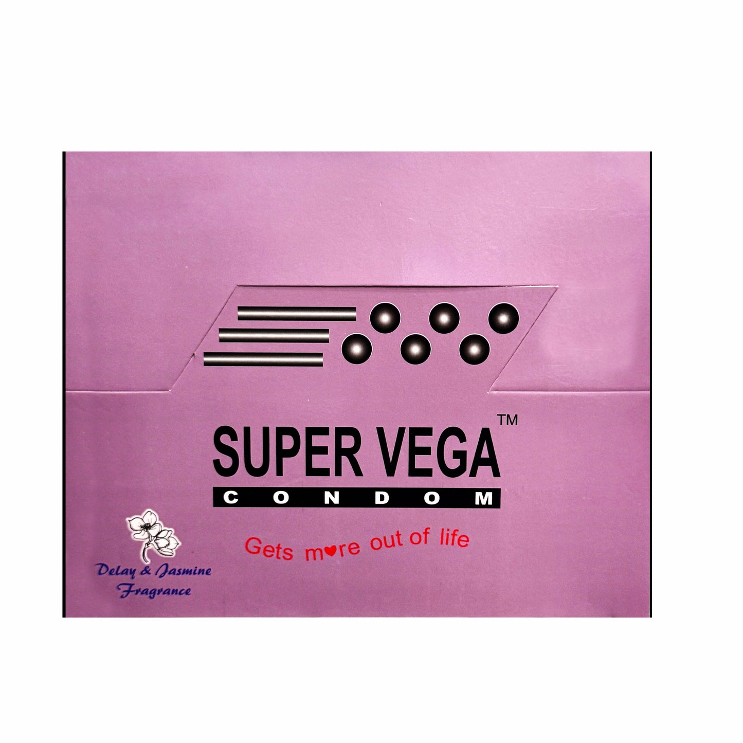 INNO SuperVega Jasmine Condoms Pack of 24 X 3 Box Condoms Delay & Jasmine Fragnance