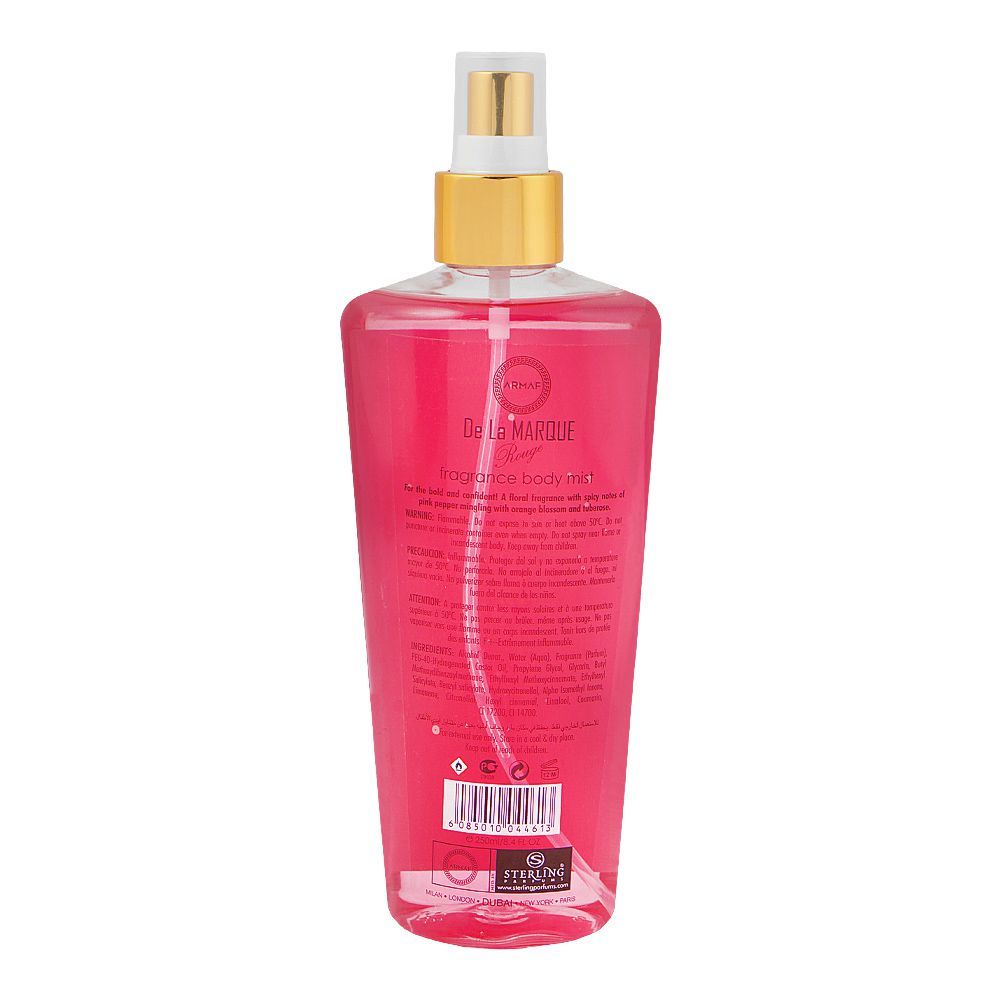 Armaf De La Marque Rouge For Women Fragrance Body Mist 250ml – Long Lasting Elegant & Sweet Feminine Scent