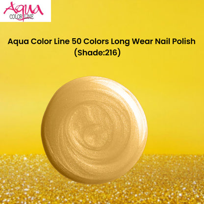 Aqua Color Line 50 Colors Long Wear Nail Polish (Shade:216)