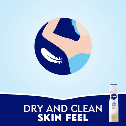 Nivea Clean Protect with Pure Alum 48H Protection Anti-Perspirant Spray 150ml