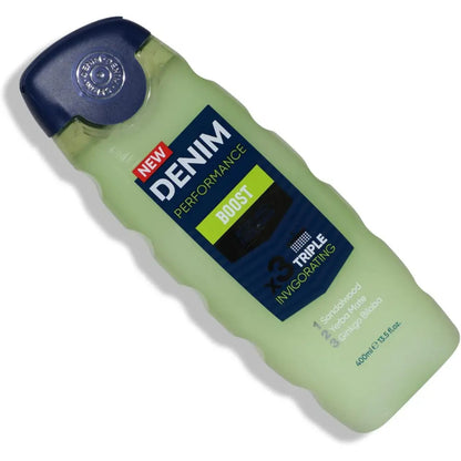 Denim Performance Boost Body and Face Wash X 3 Triple Invigorating 400ml