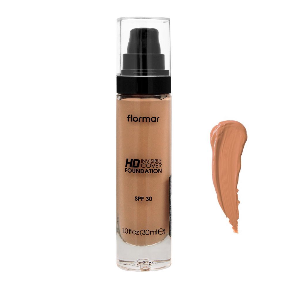 Flormar Invisible Cover HD Foundation SPF 30 (Shade: 110 Golden Beige) 30ml